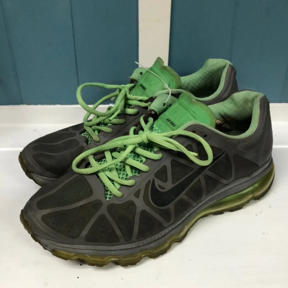 Nike Air Max+ 2011 Size Cool Grey Neon Lime mens Size‎ 11 429889-003